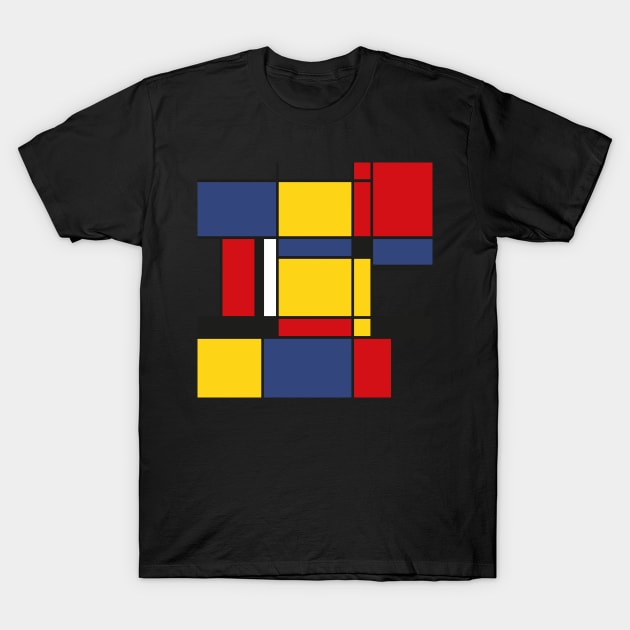 Downtown, Tribute to Mondrian T-Shirt by Jirka Svetlik